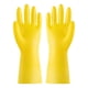 thumbnail image 1 of Guantes de cocina reutilizables de goma para lavar platos, guantes de limpieza para cocina y baño, antideslizantes, con agarre, largos, con forro flocado, flexibles, resistentes al agua., 1 of 4