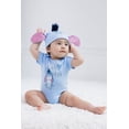 thumbnail image 2 of Disney Winnie the Pooh Baby Boy or Girl Cosplay One Piece Bodysuit and Hat Set Light Blue Eeyore, 2 of 5