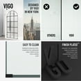 thumbnail image 5 of VIGO Arden 34 in. W x 78 in. H Framed Fixed Shower Screen Door in Matte Black with 3/8 in. (10mm) Clear Glass, 5 of 11