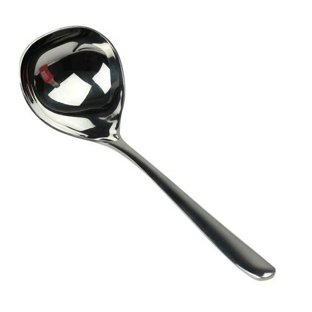 Stainless Steel Serving Spoon Mirror soup spoon serving Finish Large Soup Scoop Buffet Banquet Party Dinner Tableware, Short Handle