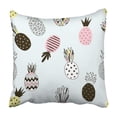 thumbnail image 1 of WOPOP Cool Pineapple Aloha Cute Detailed Doodle Exotic Fruit Graphic Pillowcase Cover 16x16 inch, 1 of 1