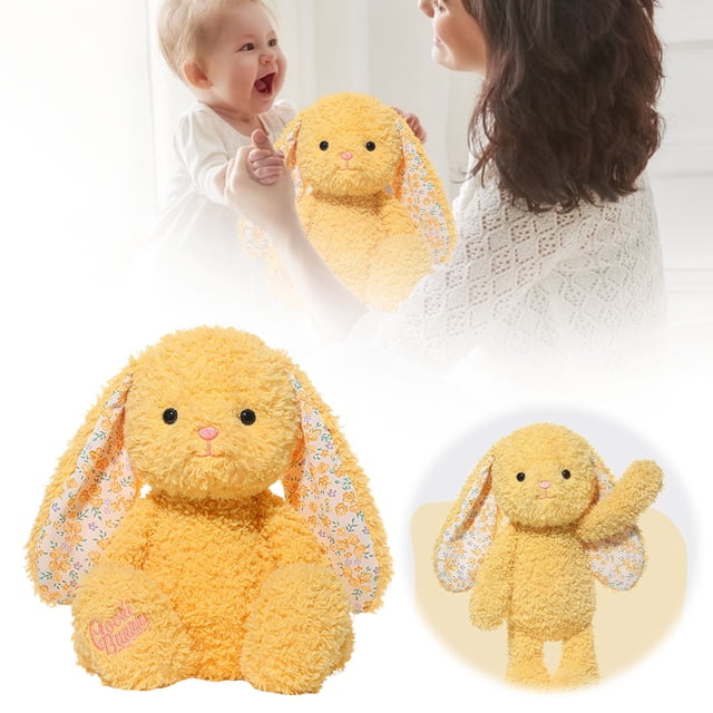 Hearth & Gear Cute Yellow Rabbit Toy Big Rabbit Doll Girl Sleeping Rabbit Pillow Children's Birthday Cute Toy