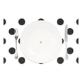 thumbnail image 2 of Black Polka Dots 4 PCs Placemats Set Linen Non-Slip Table Mat Rectangular Washable for Dining Kitchen Party 12"x18", 2 of 8