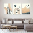 thumbnail image 5 of Boho Wall Art Set of 3, Mid Century Modern Wall Art Framed Canvas Print 12"x16" Minimalist Wall Decor Geometric Abstract Modern Neutral Boho Wall Decor for Living Room Bedroom Bathroom, 5 of 14