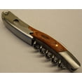 thumbnail image 3 of Wood Handle / Stainless Corkscrew Waiters Wine Bottle Key Opener & Cutter Ch002, 3 of 6