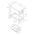 thumbnail image 3 of Coffee Tables Accent Table, End, Side Table, 2 Tier, Narrow, Bedroom, Lamp, Storage Drawer, Antique White Veneer, Brown Veneer, Transitional,Wooden Coffee Tables, 3 of 11