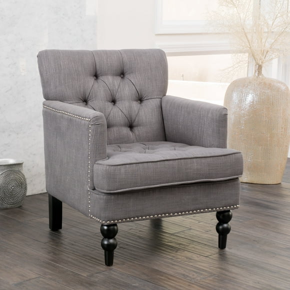Noble House Bruce Peters Vander Charcoal Grey Club Chair