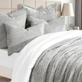 thumbnail image 4 of EVERGRACE Velvet Quilt Set King Size, Luxurious Soft Striped Channel Bedding Set, Lightweight Velvet Comforter for All Season, Oversized Bedspread Coverlet with 2 Matching Shams, Frost Gray, 4 of 8