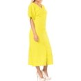 thumbnail image 4 of HAPPY BAY Women's Beachwear Swimsuit Coverups Summer Cover ups for Swimwear Women Button up Shirt Dress Beach L-XL Yellow_AC667, 4 of 4