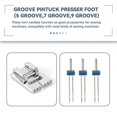 thumbnail image 5 of 3 Pcs Double Twin Needles Pins (3 Size Mixed 2.0/90 3.0/90 4.0/90) With 3Pcs Groove Pintuck Presser, 5 of 5