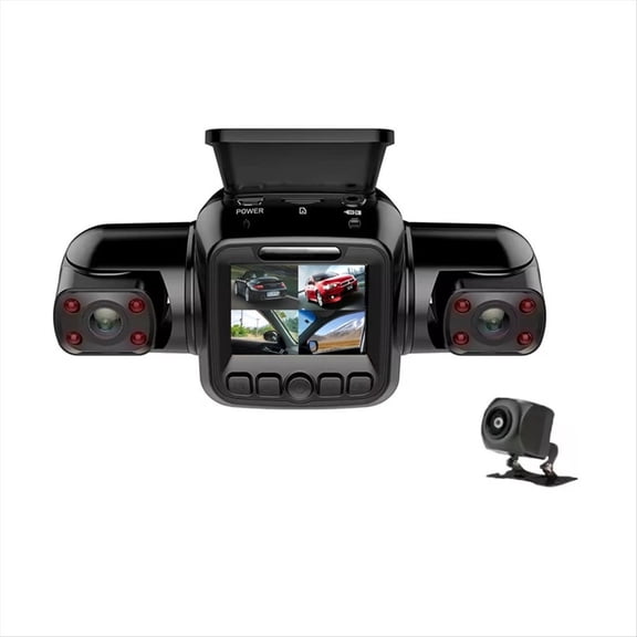 4 Channel 1080P Dash Cam Front and Rear Inside, Car DVR WiFi Video Recorder IR Night Vision, Support Loop Recording,1 x Car DVR 1 x Rear Camera 1 x Car charger,Black