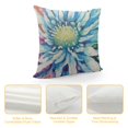 thumbnail image 4 of YINGXI  Square Throw Pillow Cover, Flower Printed Pattern Soft Home Decoration Cushion Cover Pillowcase for Bed Chair Bay Window, Blue &amp; Green 18x18in, 4 of 5
