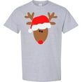 thumbnail image 3 of Inktastic Christmas Cute Reindeer in Santa Hat T-Shirt, 3 of 5