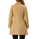 thumbnail image 3 of Abrigo Largo de invierno Allegra K para mujer con bolsillos Caqui XL, 3 of 5