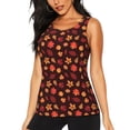 thumbnail image 1 of Balery fall Maple leaf Camiseta sin mangas estampada ligera para mujer, tops de entrenamiento sin mangas, camisetas de yoga transpirables de secado rápido.-Large, 1 of 7
