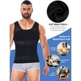 thumbnail image 3 of Vaslanda Men's Gynomastica Compression Shirt for Body Shaper Slimming Vest Tight Tummy Underwear Tank Top, 3 of 6
