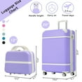 thumbnail image 2 of 20" Carry-On Luggage with 12" Cosmetic Bag, 2 Piece Hardside Lightweight Suitcase Set with TSA Lock and Spinner Wheels, 2 of 7