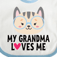thumbnail image 4 of Inktastic Grandma Loves Me Girls Baby Bib, 4 of 4