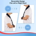 thumbnail image 2 of Arm Sling, Adjustable Collar and Cuff Sling Immobilizer Lightweight Neck Support Simple Arm Sling Breathable Medical Shoulder Support for Men Women, One Size Fits All, Black, 2 of 6