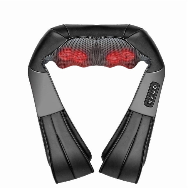 Masajeador Shiatsu Eléctrico 3D con Calor, Regalo Ideal para Cuello Espalda Hombros, Uso en Casa Coche Oficina