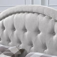 thumbnail image 6 of Mason Fully-Upholstered Traditional King-Sized Bed Frame, 6 of 12