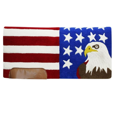 Tahoe Tack 34 x 38 American Pride Bald Eagle New Zealand Wool Western Saddle Blanket