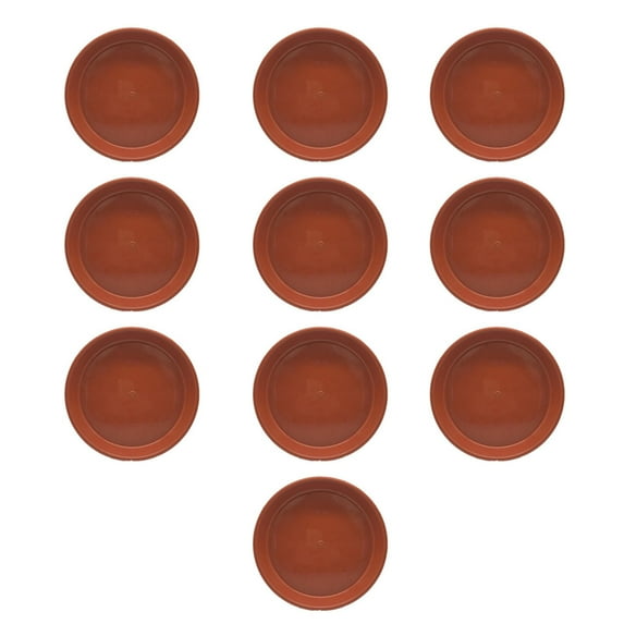 NUZYZ 10Pcs 10Sizes Plastic Round Shape Home Garden Flower Pot Planter Tray Saucers