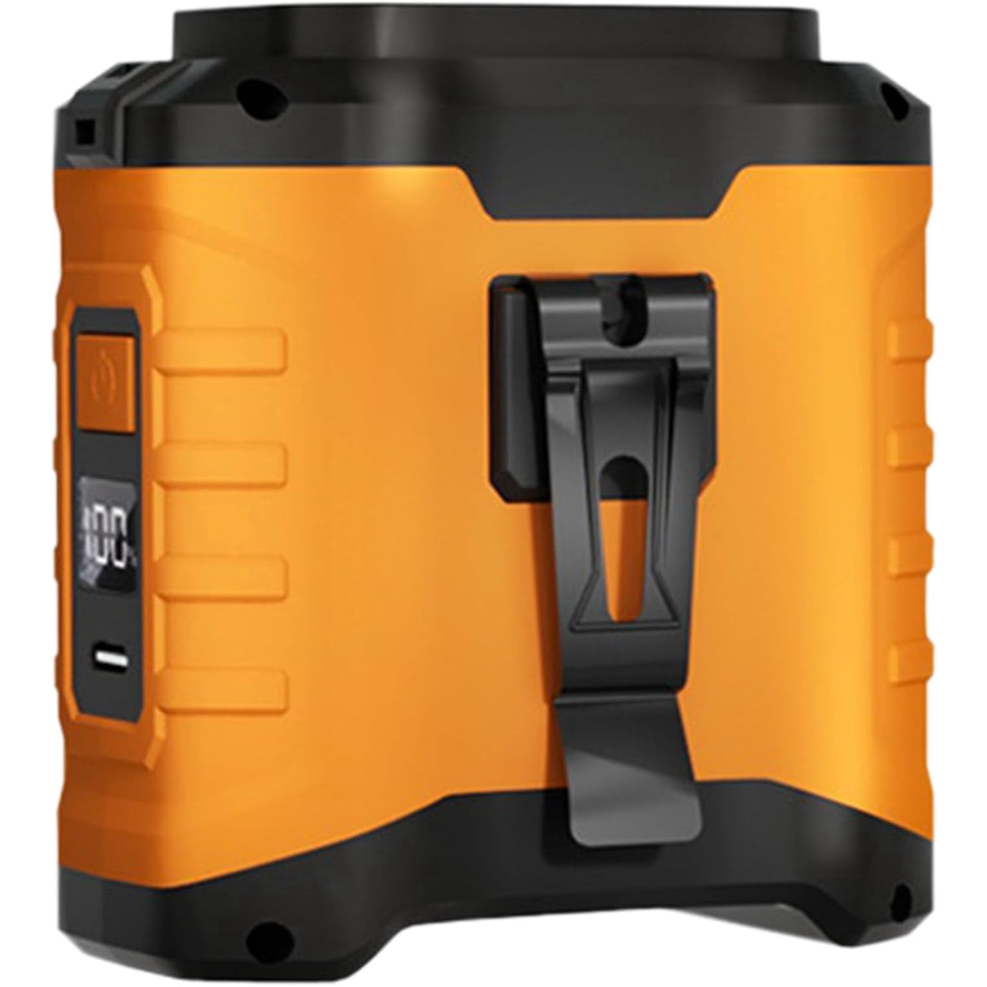 Portable Waist Fan 10000mAh, Clip on Belt Fan with 360° Swivel Head, 5 Speeds, 67H Runtime, Bright Light, Hands Free Neck Hanging for Outdoor Work & Travel (Orange)