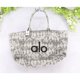 thumbnail image 2 of Alo Yoga Shopper Tote Canvas Travel Bag Gray Tie Dye, 2 of 5