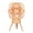 01_Tripod Foldable Desk Fan Yellow, variant on Tripod Foldable Desk Fan 2 Speed Settings Gradient Light USB Powered Portable Mini Fan Quiet for Home Office Travel by PALIFEUR