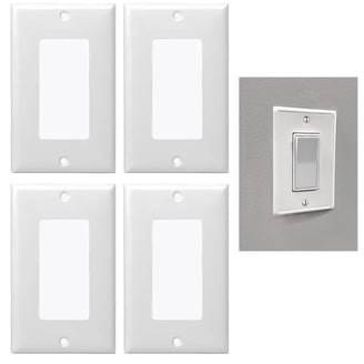Haft Short 4 Toggle Light Switch Cover Plate - White | Kyle Switch