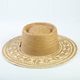 thumbnail image 4 of AJGRHE Classic Panama Sun Hat For Summer Wide Brim Boater Beach Outdoor Travel Beige One Size, 4 of 4