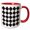 Red/White, variant on 3drose, Seamless Star Pattern Background - Abstract Vector Design, 15oz Mug