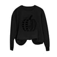 thumbnail image 6 of ZunFeo Womens Black Pumpkin Graphic Fall Sweatshirt Crew Neck Long Sleeve Pullover for Hall-oween Thanksgiving,Size S, 6 of 6