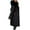 Black, variant on Womens Hooded Parka Puffer Jacket Thicken Cotton Padded Winter Coats Drawstring Long Down Outwear with Faux Fur Trimmed