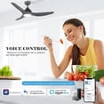 thumbnail image 5 of 52" 3 Blades Black Ceiling Fan with Remote and LED 10 Speeds Reverse Airflow, 5 of 7