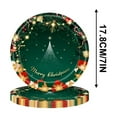 thumbnail image 3 of WEGFTDUOP 32pcs Banquet Red Green Christmas Year Theme Party Tableware Set Disposable Decorative Tableware Paper Set, 3 of 6