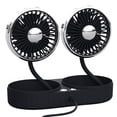 thumbnail image 1 of Ventiladores De Coche Usb De 12V-24V Ventiladores De Coche De 360 ​​Grados Ventilador De Coche Giratorio Ventilador De Doble Cabezal Con Ventilador De Refrigeración De Coche Ajustable De 3 Vogacara VI009352-02, 1 of 7