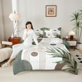 thumbnail image 4 of Homewish Rustic Boho Bohemain Full Size Comforter Sets,Modern Aesthetic Artistic Bedding Comforter Set,White Green Bedding Sets For Teens,Ultra Soft Home Decor Reversible,3pcs, 4 of 8