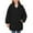 Black, variant on Aideaone Girls Winter Coats Hooded Puffer Jackets Medium Length Down-like Cotton Coats Snow Outwear 5-12Y