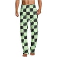 thumbnail image 3 of JUSLIO Pajamas Mens Pajama Pants Lounge Warm Straight Leg Regular Fit Comfortable Print Pajama Pants Green Small, 3 of 5