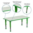 thumbnail image 6 of Emma + Oliver 23.625x47.25 Green Plastic Height Adjustable Activity Table, 6 of 12