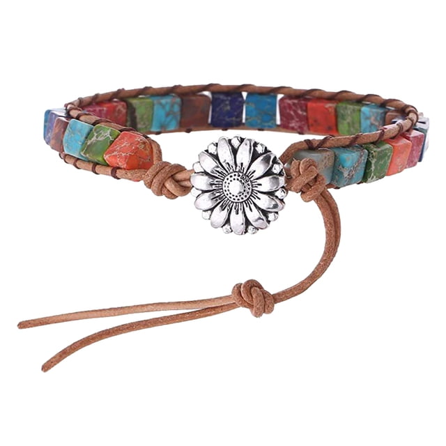 Pulseras de Piedra Pulsera de Piedra Natural hecha a mano con Girasol Regalos de Joyería para Mujer