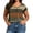 Khaki, variant on Women Plus Size Crew Neck Short Sleeve Casual Top