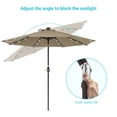 thumbnail image 5 of CHYVARY 9ft LED Round Patio Umbrella Outdoor Table Umbrella for Deck,Poolside and Garden,Taupe, 5 of 9