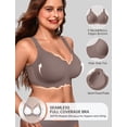 thumbnail image 3 of Bra OEAK para mujer, sin aros, para flexionar, cobertura total, color gris, 3 of 6