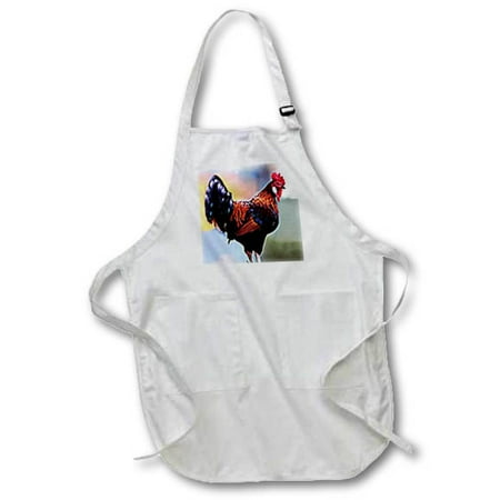 

Rooster Full Length Apron with Pockets 22w x 30l apr-542-1