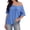 1-Blue, variant on Casual Solid Color off the Shoulder Tops for Women Oversized Short Sleeve Loose Fit Tshirts Summer Basic Tee Fashion Early Autumn Clothes Soft Comfy for Daily Wear 1-Coffee S