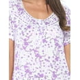 thumbnail image 5 of Casual Nights Women's Short Sleeve Floral Nightgown Nightshirt Night Dress, 5 of 5