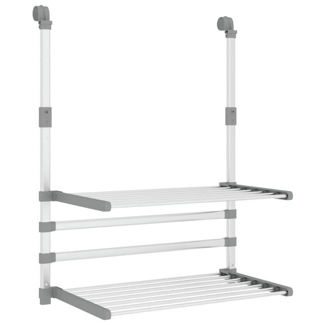 Tendedero colgante VidaXL de aluminio para balcón plegable